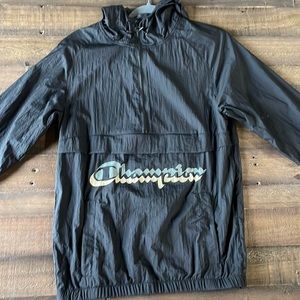 Mens Small Champion Half Zip-Up Slip on Windbreaker